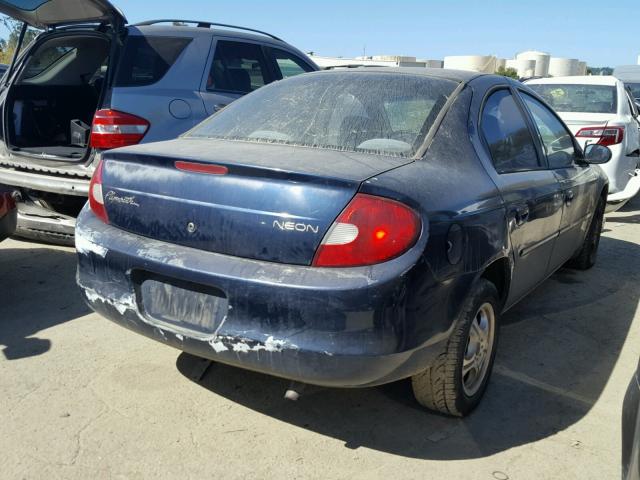 1P3ES46C0YD754710 - 2000 PLYMOUTH NEON BASE 蓝色 照片 4