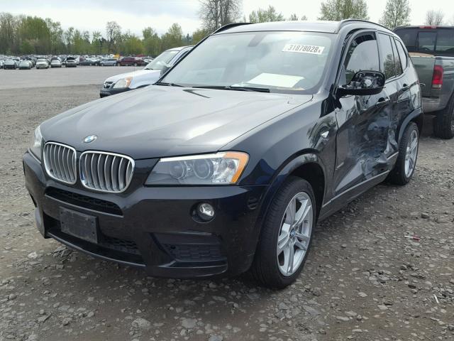 5UXWX9C54D0A18185 - 2013 BMW X3 XDRIVE2 შავი ფოტო 2