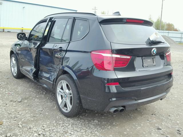 5UXWX9C54D0A18185 - 2013 BMW X3 XDRIVE2 BLACK photo 3