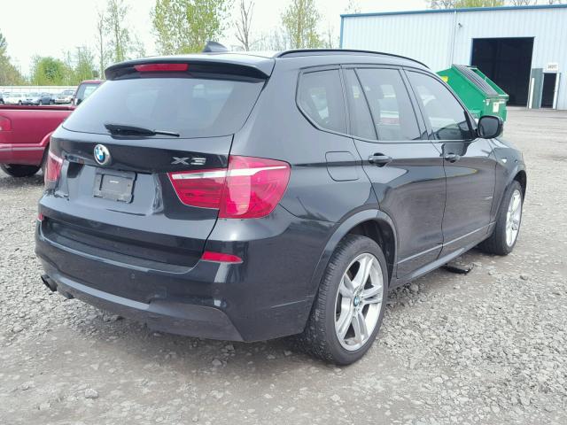 5UXWX9C54D0A18185 - 2013 BMW X3 XDRIVE2 შავი ფოტო 4