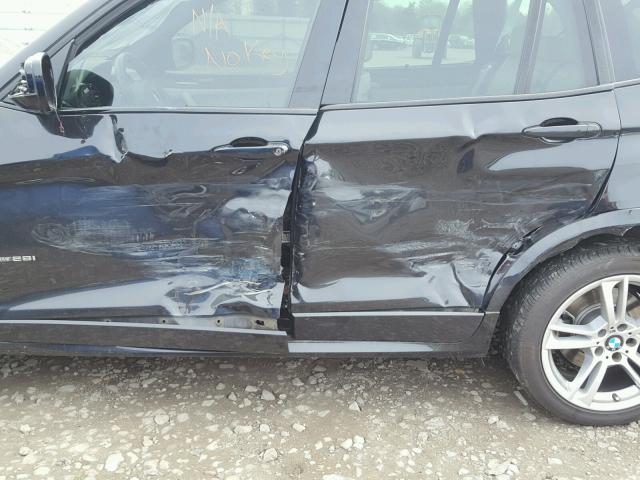 5UXWX9C54D0A18185 - 2013 BMW X3 XDRIVE2 შავი ფოტო 9