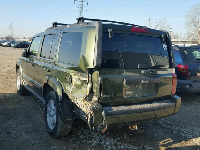 1J8HG48K37C511294 - 2007 JEEP COMMANDER GREEN photo 3