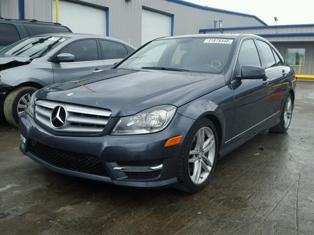 WDDGF8AB3DA833745 - 2013 MERCEDES-BENZ C 300 4MAT BLUE photo 2