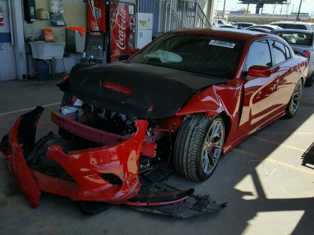 2C3CDXEJ8HH503833 - 2017 DODGE CHARGER SR RED photo 2