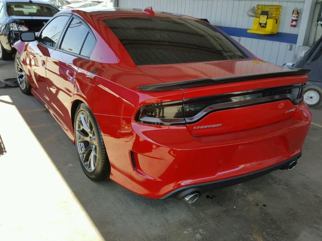 2C3CDXEJ8HH503833 - 2017 DODGE CHARGER SR RED photo 3