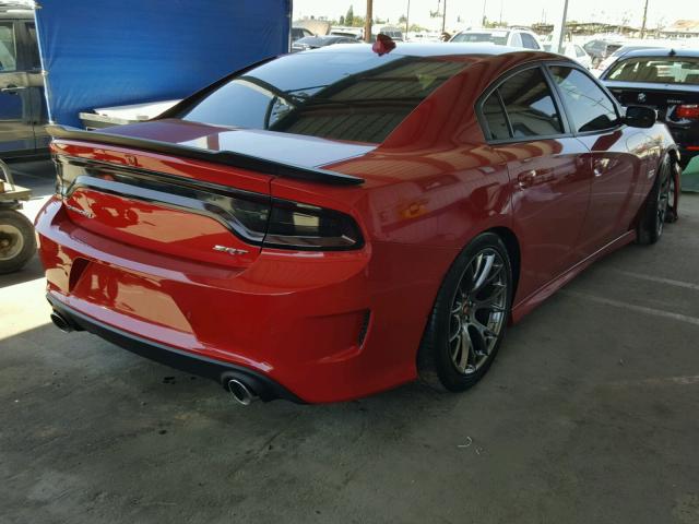 2C3CDXEJ8HH503833 - 2017 DODGE CHARGER SR RED photo 4