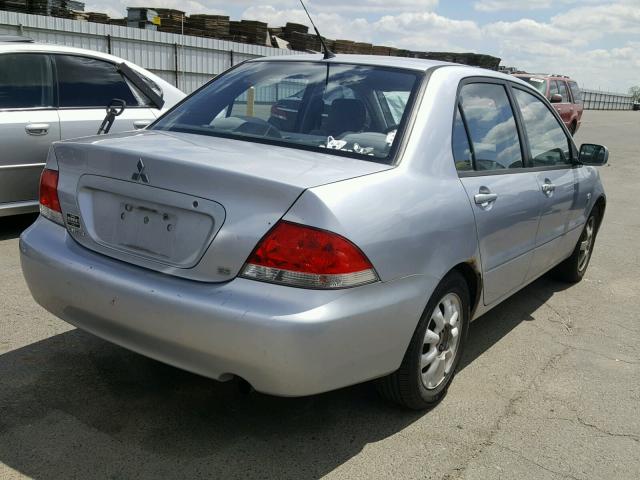 JA3AJ26E66U032337 - 2006 MITSUBISHI LANCER ES SILVER photo 4