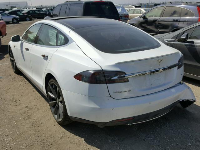 5YJSA1S18EFP40678 - 2014 TESLA MODEL S თეთრი ფოტო 3