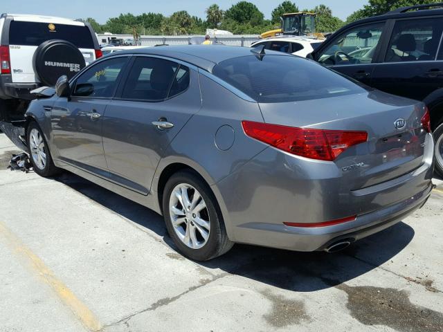 5XXGN4A79CG086186 - 2012 KIA OPTIMA EX GRAY photo 3