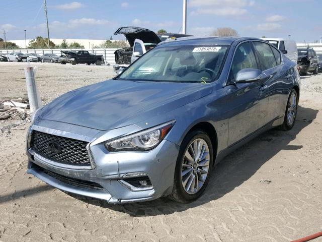 JN1EV7AP4JM357237 - 2018 INFINITI Q50 LUXE BLUE photo 2