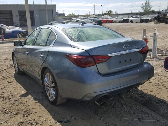 JN1EV7AP4JM357237 - 2018 INFINITI Q50 LUXE BLUE photo 3