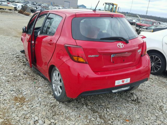 VNKKTUD39GA059958 - 2016 TOYOTA YARIS L RED photo 3