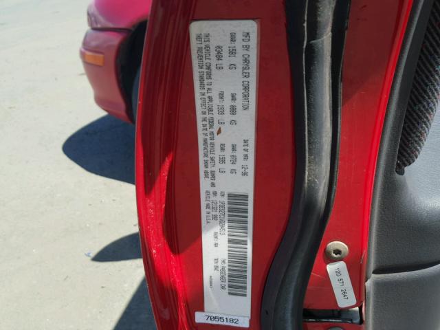 1P3ES27C1VD204513 - 1997 PLYMOUTH NEON BASE 红色 照片 10