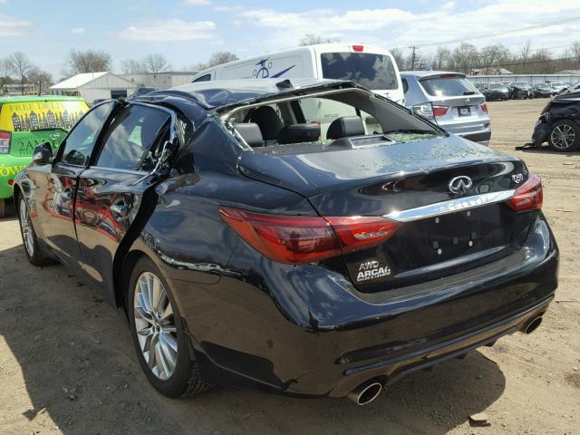 JN1EV7AR6JM431033 - 2018 INFINITI Q50 LUXE BLACK photo 3