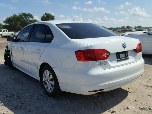 3VW2K7AJ2EM422243 - 2014 VOLKSWAGEN JETTA BASE 白色 照片 3
