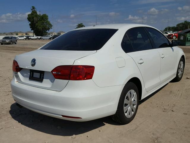 3VW2K7AJ2EM422243 - 2014 VOLKSWAGEN JETTA BASE 白色 照片 4