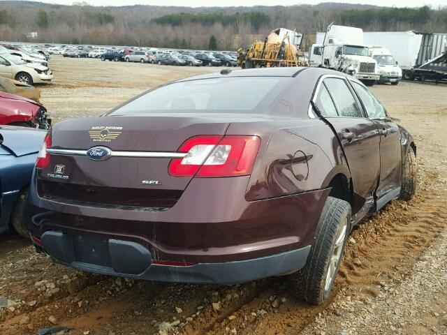 1FAHP2EW0AG139292 - 2010 FORD TAURUS SEL PURPLE photo 4