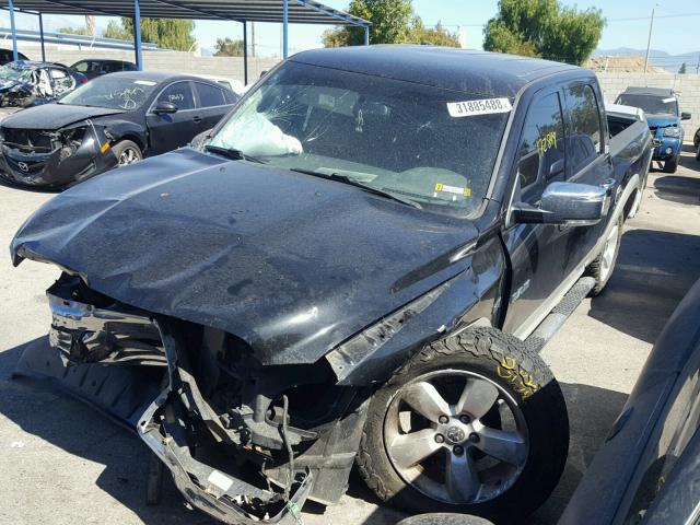 1D7RV1CT9AS113994 - 2010 DODGE RAM 1500 BLACK photo 2