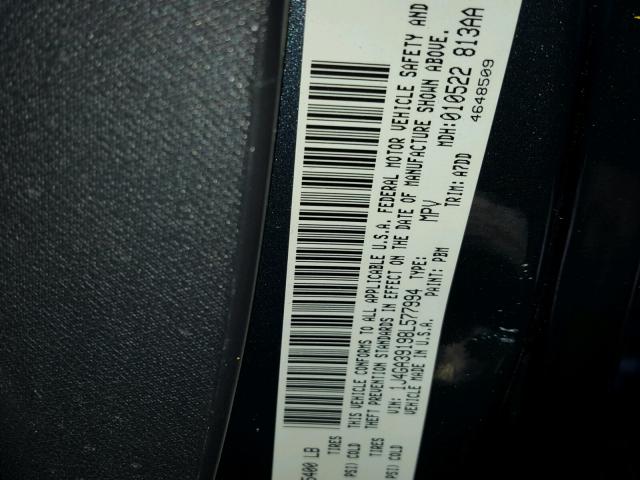 1J4GA39198L577994 - 2008 JEEP WRANGLER U BLUE photo 10