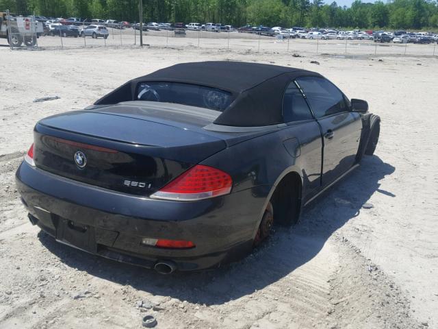 WBAEK13476CN78878 - 2006 BMW 650 I შავი ფოტო 4
