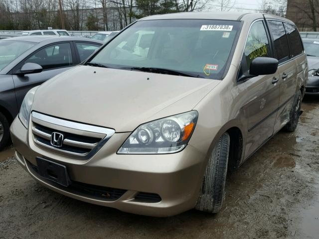 5FNRL38217B044929 - 2007 HONDA ODYSSEY LX TAN photo 2