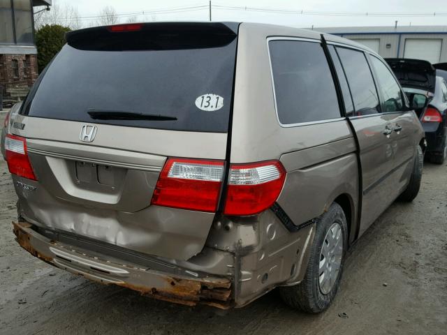 5FNRL38217B044929 - 2007 HONDA ODYSSEY LX TAN photo 4