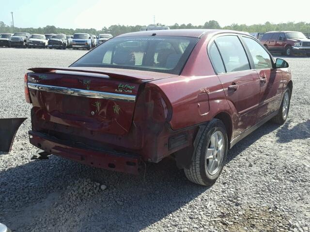 1G1ZT52895F258108 - 2005 CHEVROLET MALIBU LS 红色 照片 4