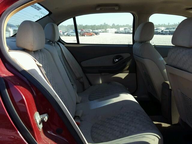 1G1ZT52895F258108 - 2005 CHEVROLET MALIBU LS 红色 照片 6