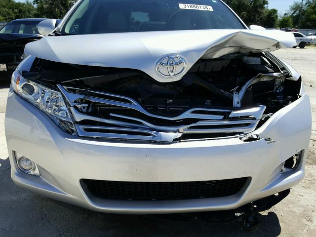 4T3ZK3BB4CU049641 - 2012 TOYOTA VENZA LE SILVER photo 9