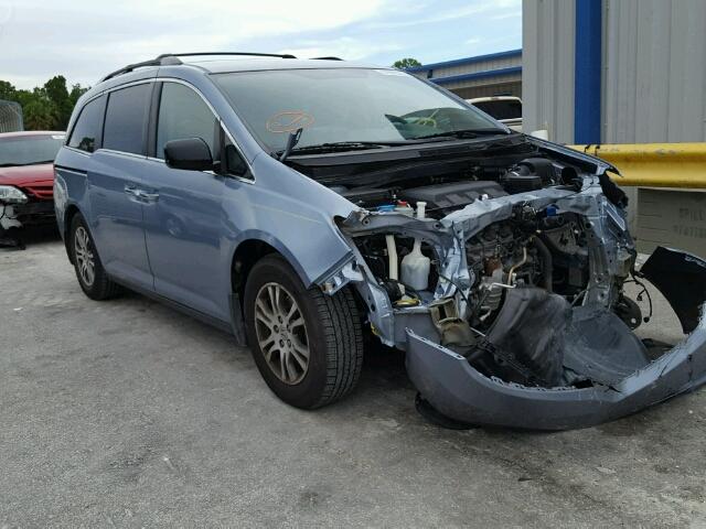 5FNRL5H40DB066431 - 2013 HONDA ODYSSEY EX BLUE photo 1