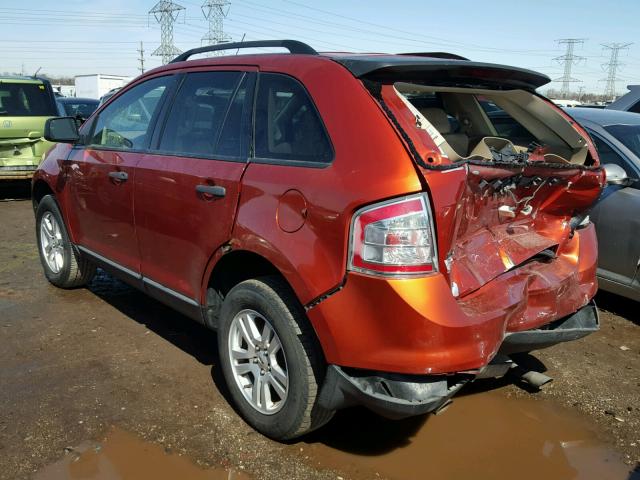 2FMDK36C37BA67758 - 2007 FORD EDGE SE ORANGE photo 3