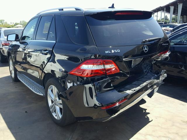 4JGDA5HB7CA024937 - 2012 MERCEDES-BENZ ML 350 4MA BLACK photo 3