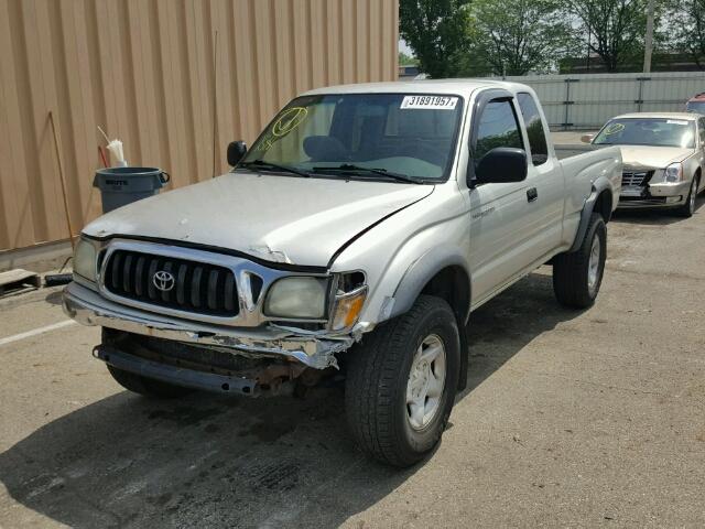 5TESM92N02Z015286 - 2002 TOYOTA TACOMA XTR SILVER photo 2