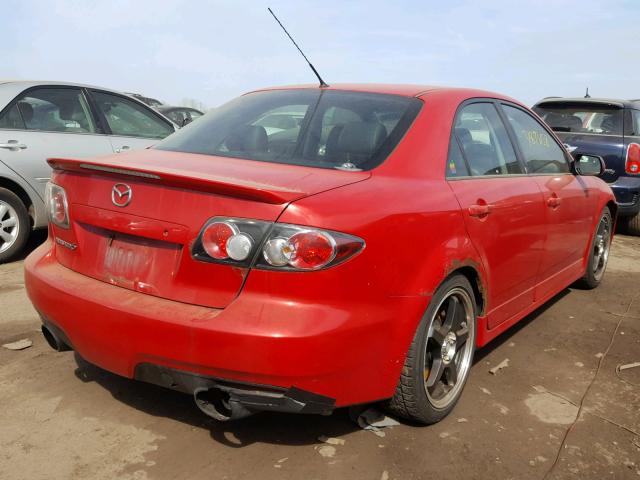 JM1GG12L761103457 - 2006 MAZDA SPEED 6 RED photo 4