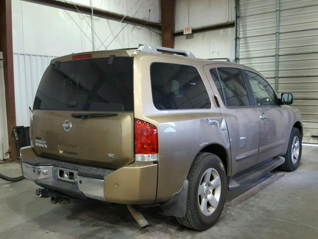 5N1AA08B84N705270 - 2004 NISSAN ARMADA SE GOLD photo 4