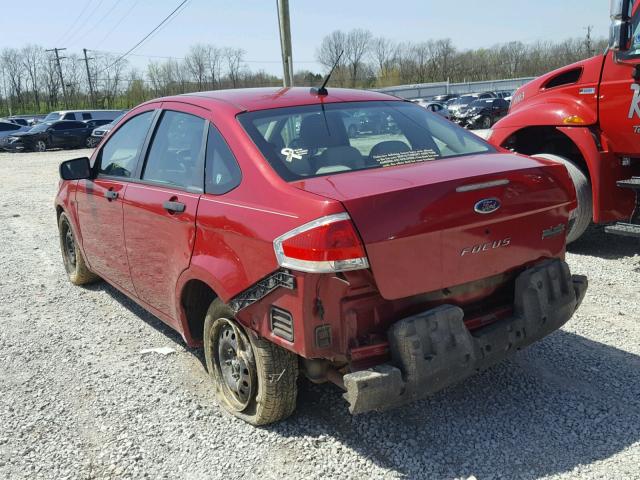 1FAHP34NX9W156746 - 2009 FORD FOCUS S RED photo 3