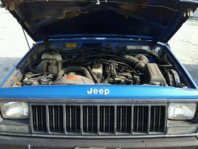 1J4FJ67S7PL516683 - 1993 JEEP CHEROKEE S BLUE photo 7