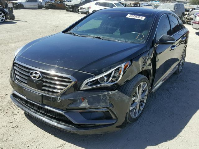 5NPE34AB6FH248737 - 2015 HYUNDAI SONATA SPO BLACK photo 2