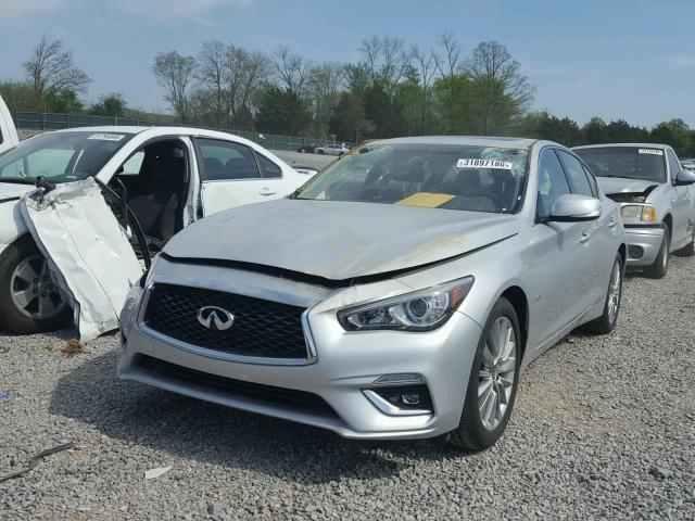 JN1EV7AR8JM435469 - 2018 INFINITI Q50 LUXE SILVER photo 2