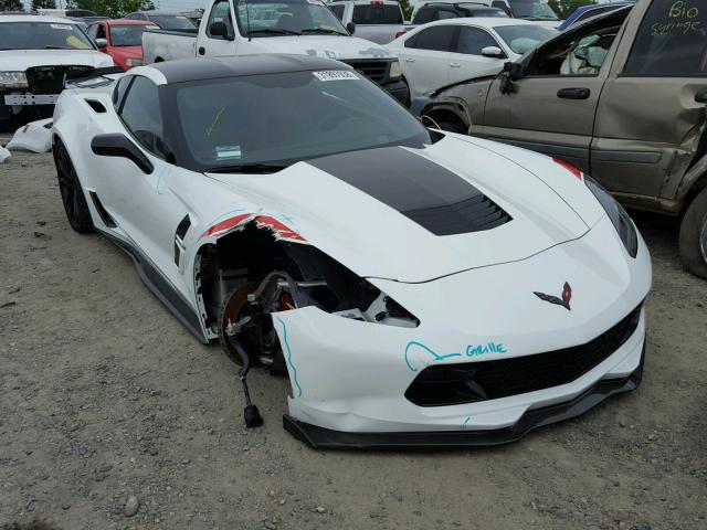 1G1YY2D71H5106558 - 2017 CHEVROLET CORVETTE G WHITE photo 1