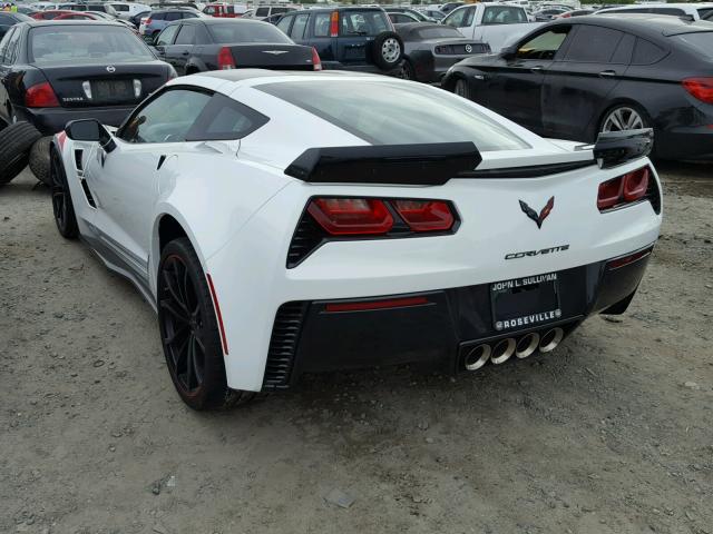 1G1YY2D71H5106558 - 2017 CHEVROLET CORVETTE G WHITE photo 3