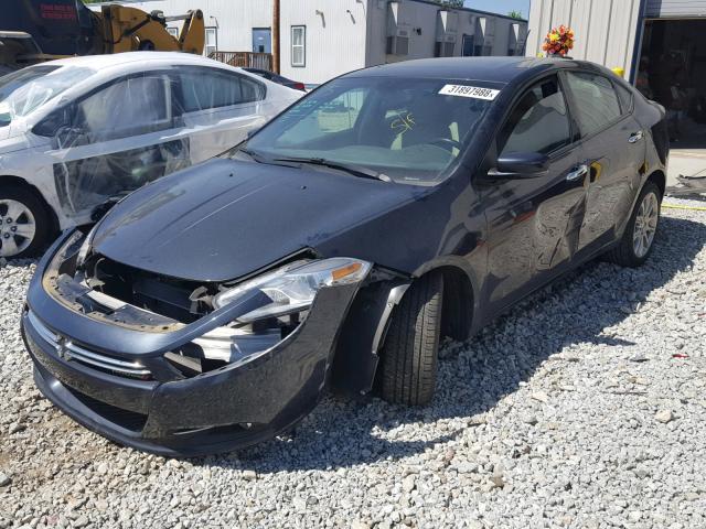 1C3CDFCA4DD304654 - 2013 DODGE DART LIMIT CHARCOAL photo 2