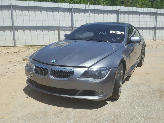 WBAEA53539CV92137 - 2009 BMW 650 I GRAY photo 2