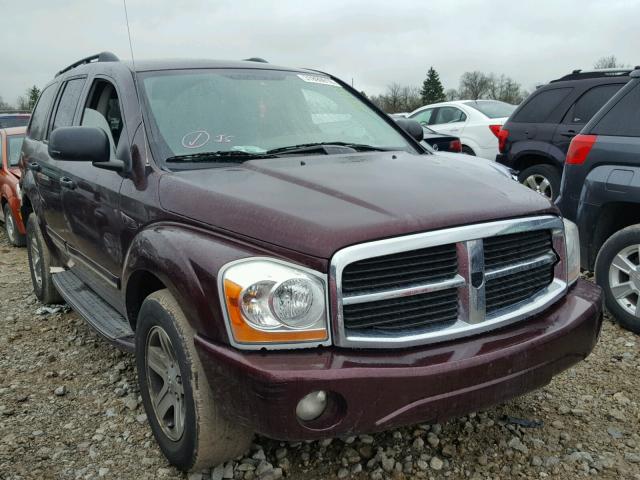 1D4HB58N45F519439 - 2005 DODGE DURANGO LI MAROON photo 1