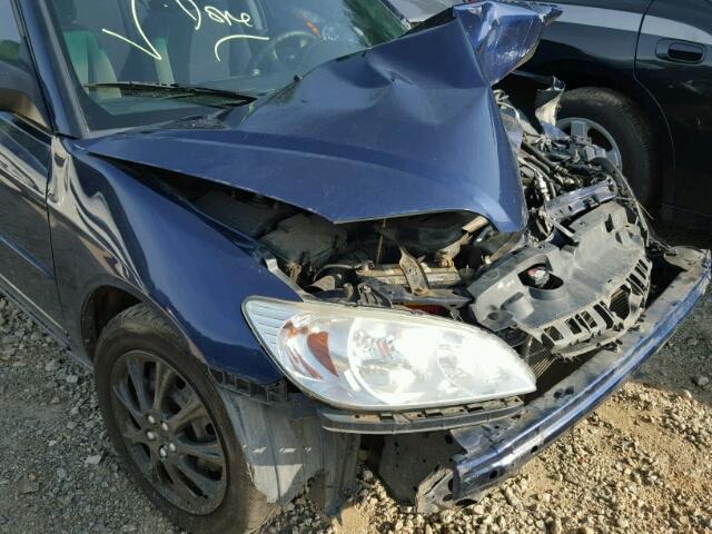 2HGES16664H502421 - 2004 HONDA CIVIC LX BLUE photo 10