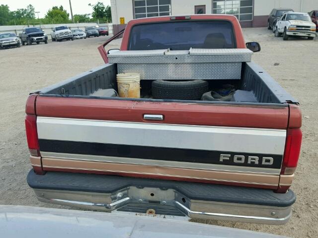 1FTEF14N7SNA16654 - 1995 FORD F150 MAROON photo 6