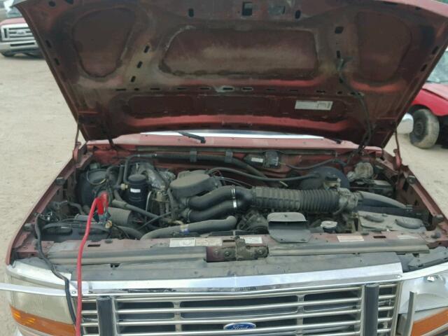 1FTEF14N7SNA16654 - 1995 FORD F150 MAROON photo 7