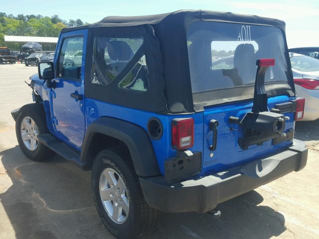 1C4AJWAG5FL738755 - 2015 JEEP WRANGLER S ლურჯი ფოტო 3