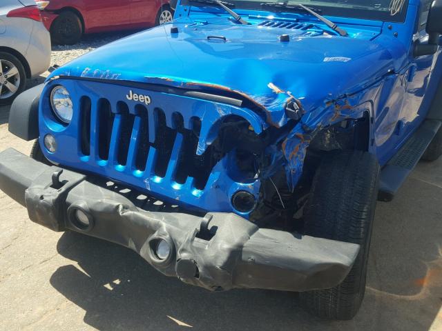 1C4AJWAG5FL738755 - 2015 JEEP WRANGLER S ლურჯი ფოტო 9