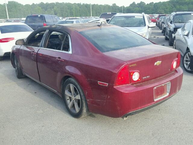 1G1ZJ57B19F175899 - 2009 CHEVROLET MALIBU 2LT BURGUNDY photo 3